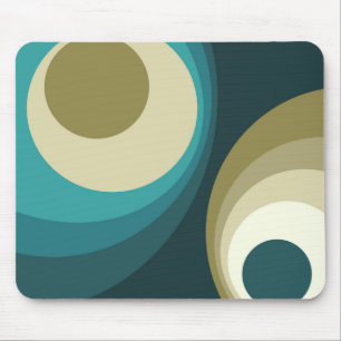 Mousepad Círculos coloridos do estilo retrô, design