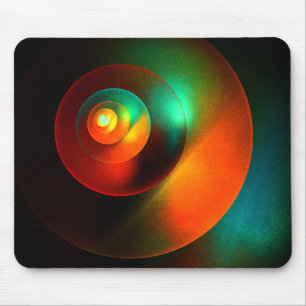 Mousepad Círculos Coloridos Padrão Moderno de Arte Abstrato