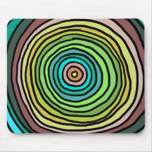 Mousepad Círculos Coloridos Verdes