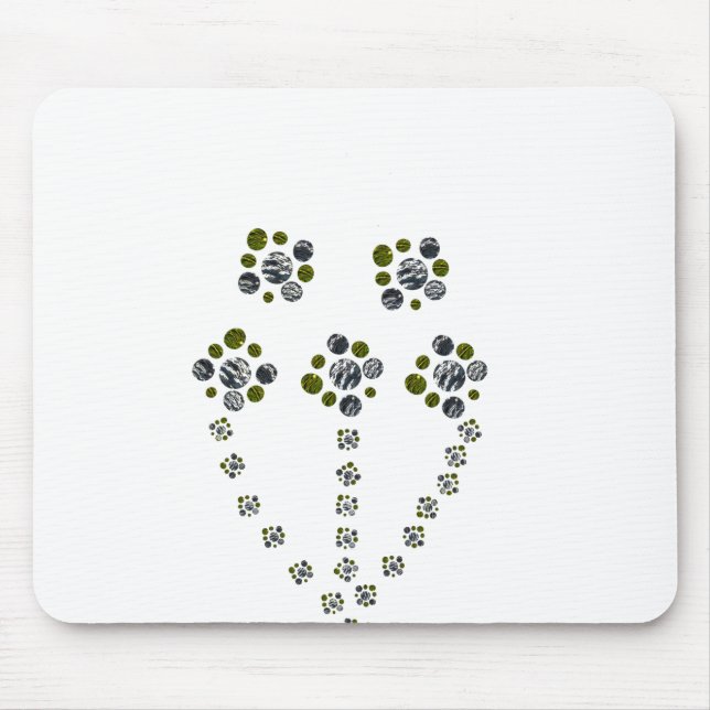 Mousepad Círculos crescendo como um galho de árvore (Frente)