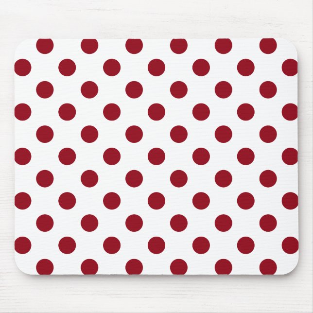 Mousepad Círculos de Bolinhas Vermelhas Crimson (Frente)