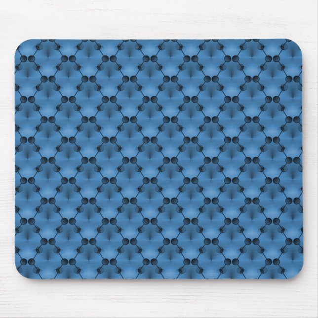 Mousepad Círculos de Funk Retroativo Azul Vibrante (Frente)
