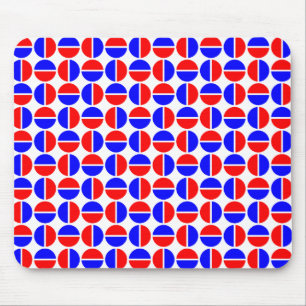 Mousepad Círculos de giro - vermelho e azul