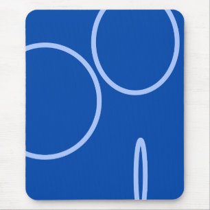 Mousepad Círculos e loop em azul