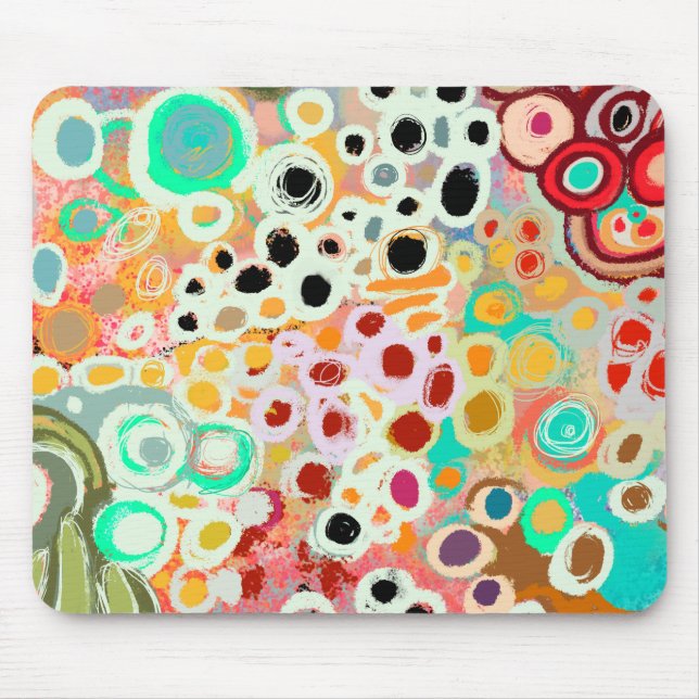 Mousepad círculos engraçados (Frente)