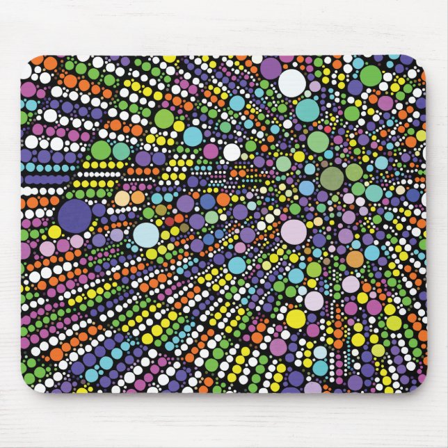 Mousepad Círculos Geométricos Coloridos (Frente)