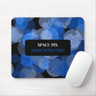 Mousepad Círculos Gráficos Azuis, Designer Gráfico