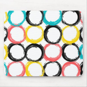 Mousepad Círculos modernos, coloridos, legal, únicos, de 