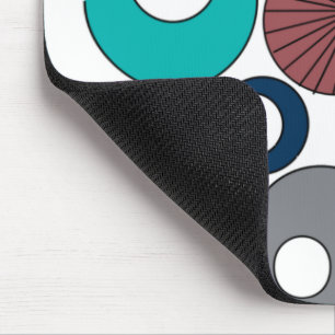 Mousepad Círculos Modernos de Meados do Século