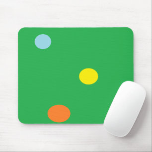 Mousepad Círculos multicoloridos em verde