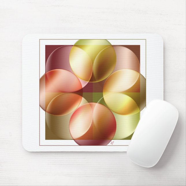 Mousepad Círculos quadrados (Com mouse)