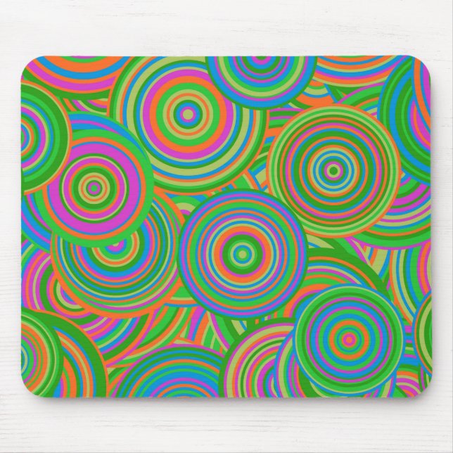 Mousepad círculos retro (Frente)