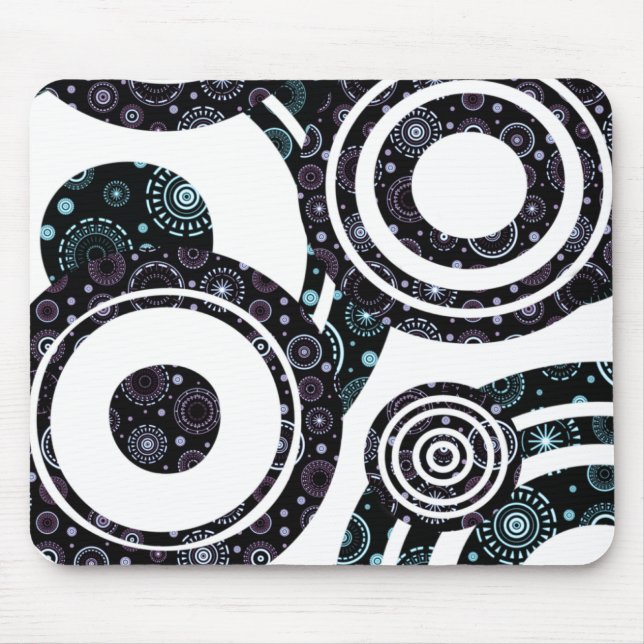 Mousepad Círculos retros Funky (Frente)