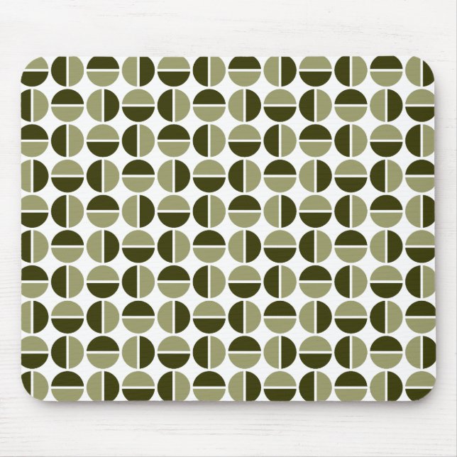 Mousepad Círculos rotativos - Khaki e Oliva Escura (Frente)