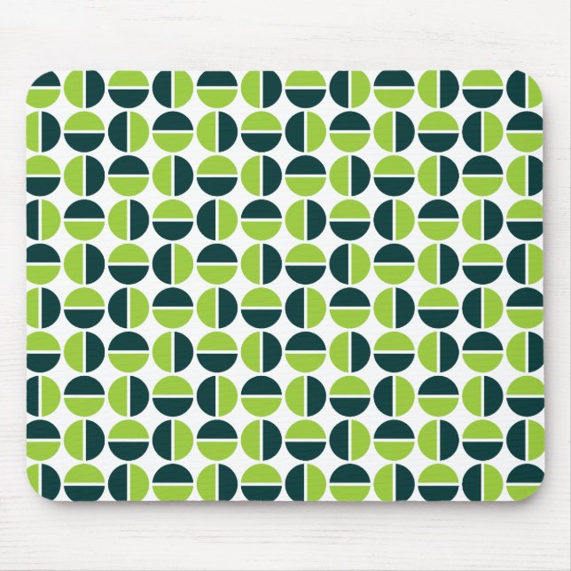 Mousepad Círculos rotativos - tons de verde (Frente)