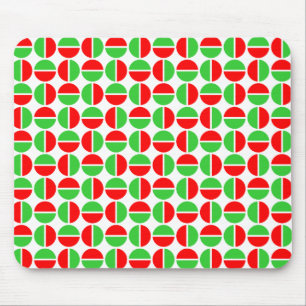 Mousepad Círculos rotativos - Vermelho e Verde