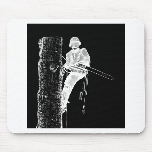 Mousepad Cirurgião Árvore Arborista no trabalho presente Ch (Frente)