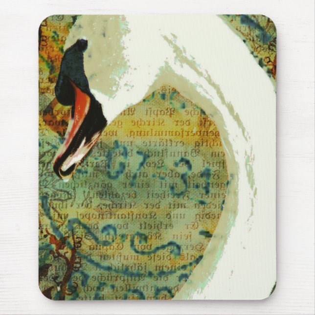 Mousepad Cisne da colagem de Digitas (Frente)