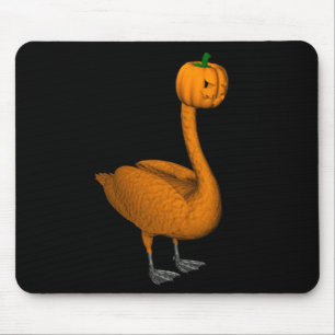 Mousepad Cisne de Halloween Laranja Doce