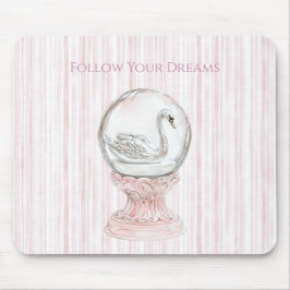 Mousepad Cisne de Listras Rosa  