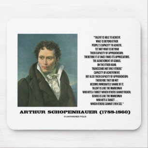 Mousepad Citação Arthur Schopenhauer Talent Versus Genius