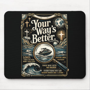 Mousepad Citação cristã de Jesus da melhor maneira fé bíbli