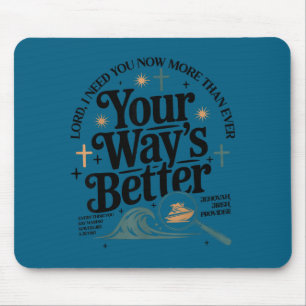 Mousepad Citação cristã melhor caminho fé jesus bíblia