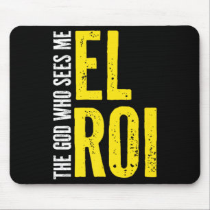 Mousepad Citação da Bíblia Cristã - El Roi O Deus que Me Vê