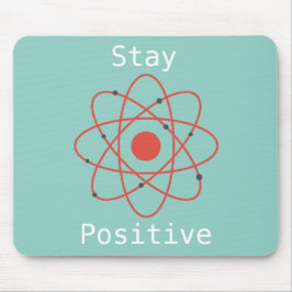 Mousepad Citação da ciência átomo Positiva