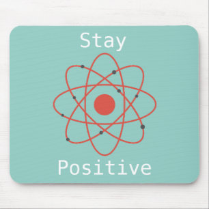 Mousepad Citação da ciência átomo Positiva