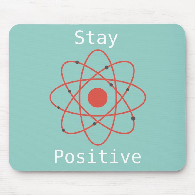 Mousepad Citação da ciência átomo Positiva (Frente)