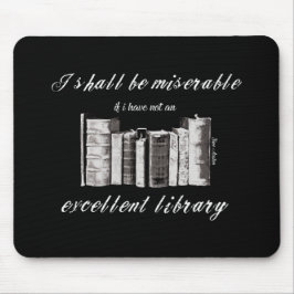 Mousepad Citação da Jane Austen amante o livro