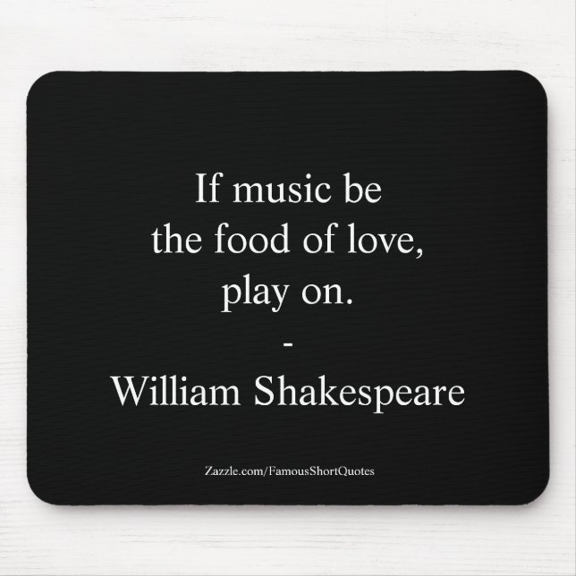 Mousepad Citação de Amor de William Shakespeare (Frente)