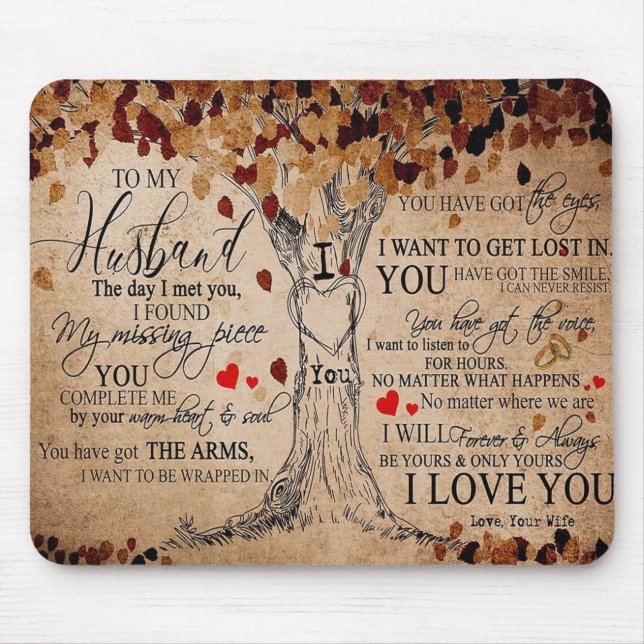 Mousepad Citação De Amor Para Marido | Melhor Presente Para (Frente)