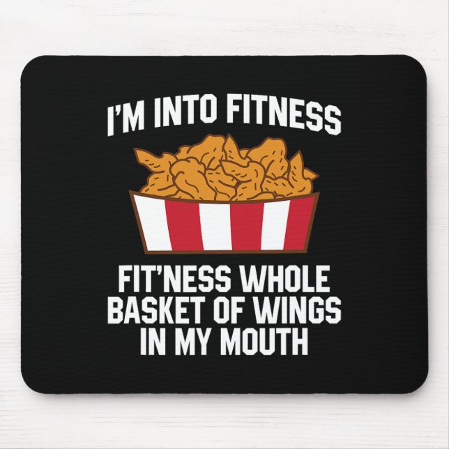 Mousepad Citação de Asas de Frango Asa Quente Comida Rápida (Frente)