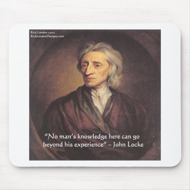 Mousepad Citação de Conhecimento/Experiência de John Locke (Frente)