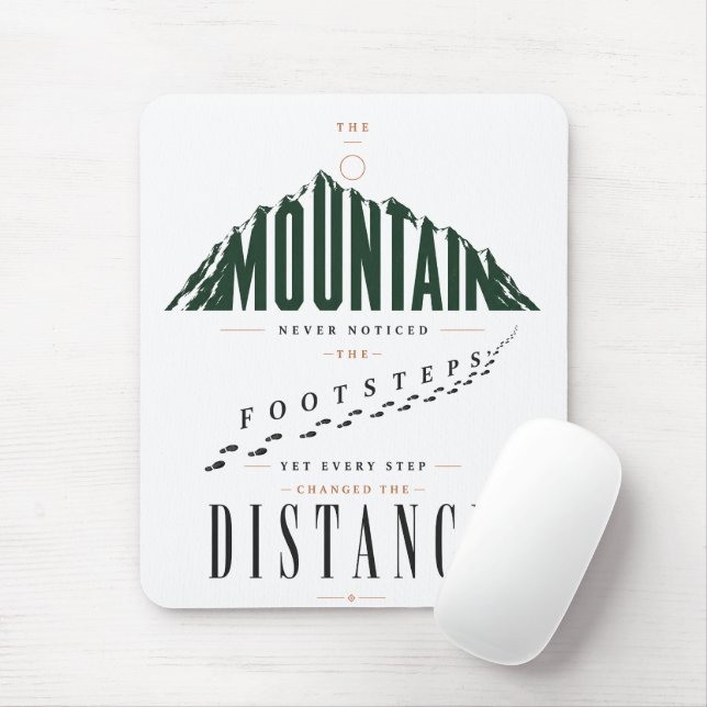 Mousepad Citação de Distância Passos na Montanha (Com mouse)