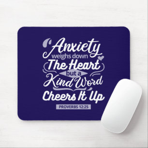 Mousepad Citação de Encorajamento Cristão – Ansiedade e Bon