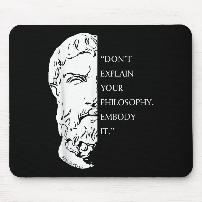 Mousepad Citação de Filosofia Estática Design - Sabedoria E (Frente)