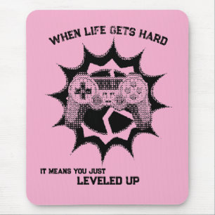 Mousepad Citação de Gamer Subiu de Nível