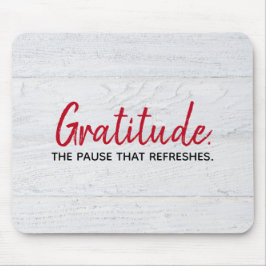 Mousepad Citação De Gratidão Sobre Madeira