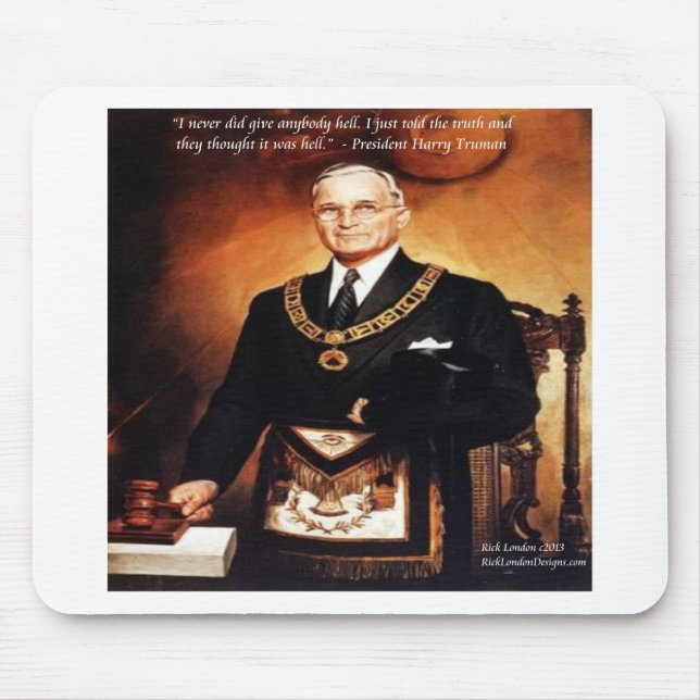 Mousepad Citação de Harry Truman "Não Deu Inferno a Eles" (Frente)