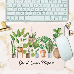 Mousepad Citação de jardinagem aquarela de casa boho