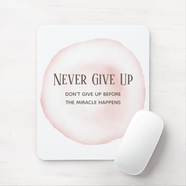 Mousepad Citação de Motivação Rosa de Cores Aquáticas (Com mouse)
