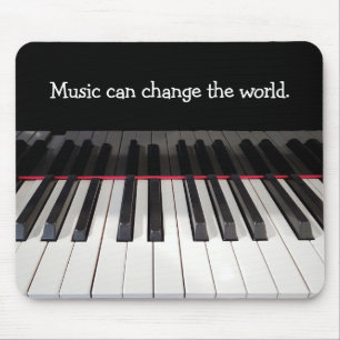 Mousepad Citação de Música no Teclado Piano