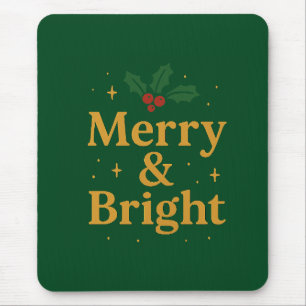 Mousepad Citação de Natal Alegre e Brilhante