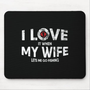 Mousepad Citação de pesca engraçada masculina para pescador