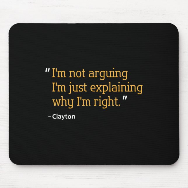 Mousepad Citação de Presente Clayton Engraçado Aniversário  (Frente)