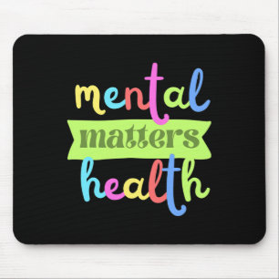 Mousepad Citação de Problemas de Saúde Mental Vintage para