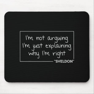 Mousepad Citação de Sheldon Engraçada de Aniversário Nome P